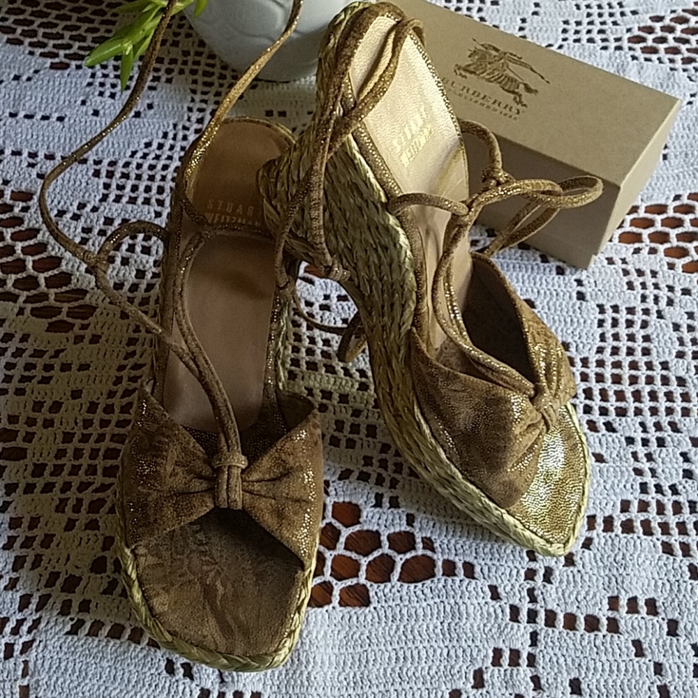 Stuart Weitzman Wrap Around Ankle Sandals 7.5